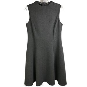 Donna Morgan Dress Womens Size 6 Charcoal Gray Sleeveless‎ Back Zip Classic